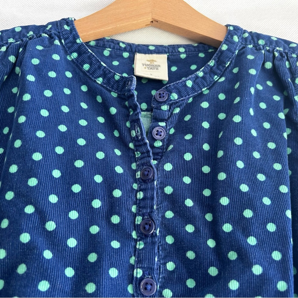 Tucker + Tate Blue and Mint Corduroy Dress-5T